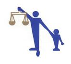 scales of justice and child